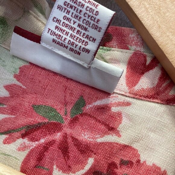 JM Collection 100% Linen Button Up Floral Blouse 18W Pink Easter Bell Sleeve Top - Picture 4 of 13